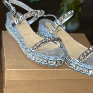 Sliver glitter red bottoms